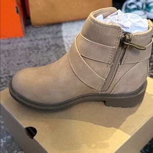 Kids Tan Ankle Boots